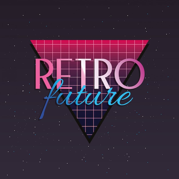 Retro future label