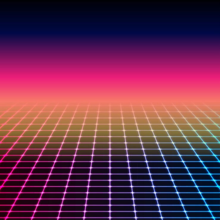 Vector retro futuristic abstract hitech background