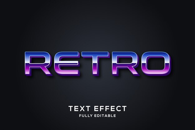 retro futuristic text effect