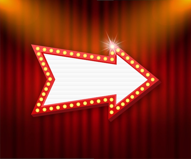 Retro lightbox billboard vintage frame. Lightbox with customizable design. Classic banner for your projects or advertising