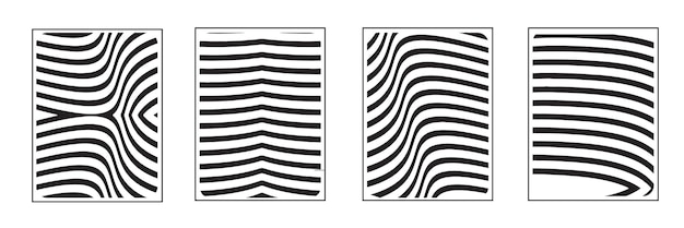 retro line background vector set