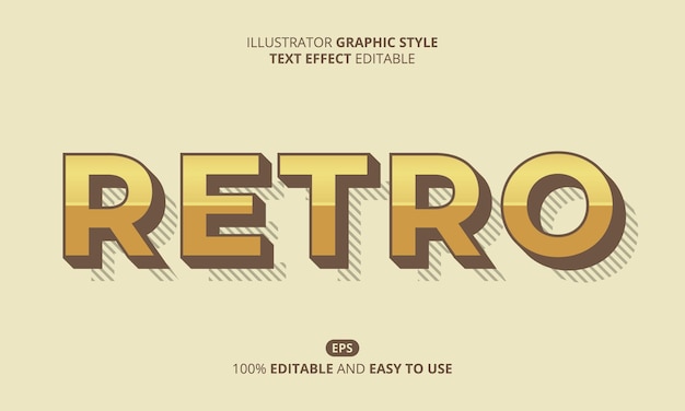 Retro Text Effect 3d