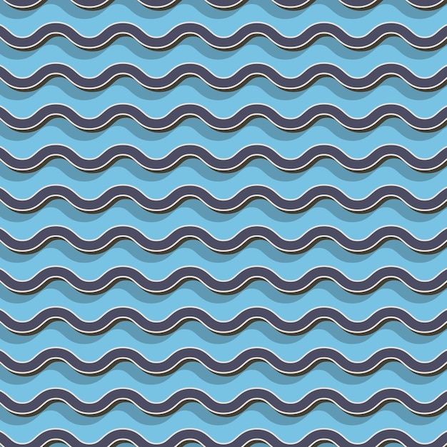 Retro waves pattern, abstract geometric background in 80s, 90s style. Geometrical simple illustration