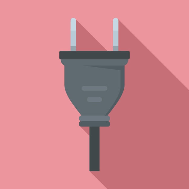 Retro wire plug icon Flat illustration of retro wire plug vector icon for web design