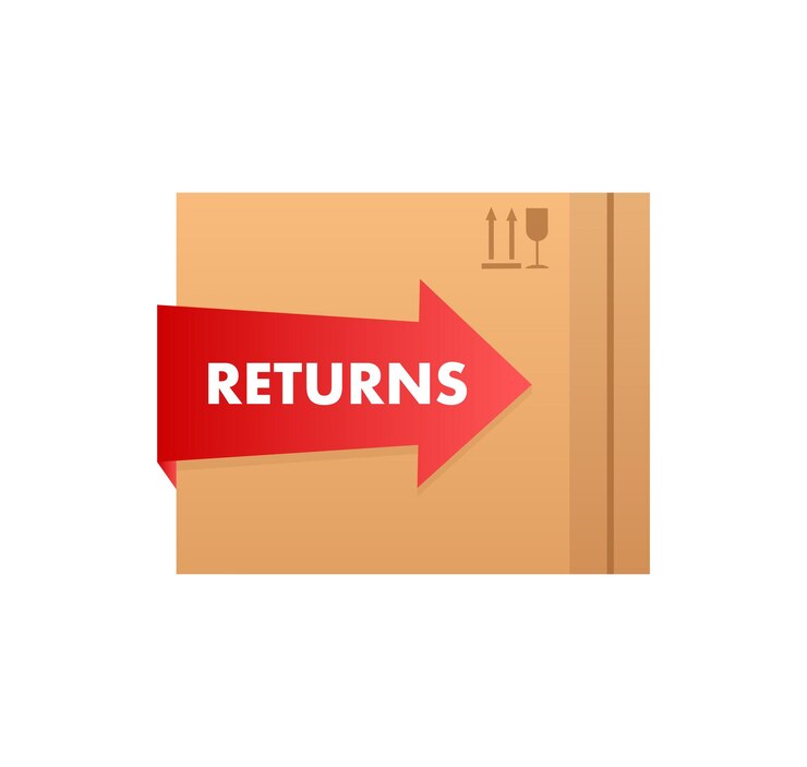 Vector returns box great design for any purposes vector concept courier service delivery