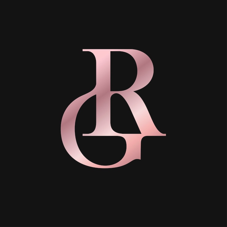 Vector rg monogram luxury minimalist logo