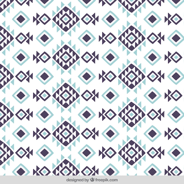 Rhombus pattern and triangles in ethnic style