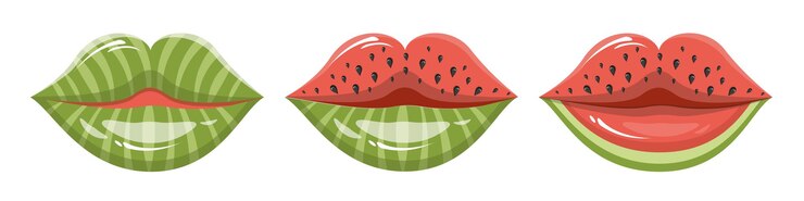 Riasan buah berair lipstik semangka bibir sensual wanita lipstik dersky gaya modern