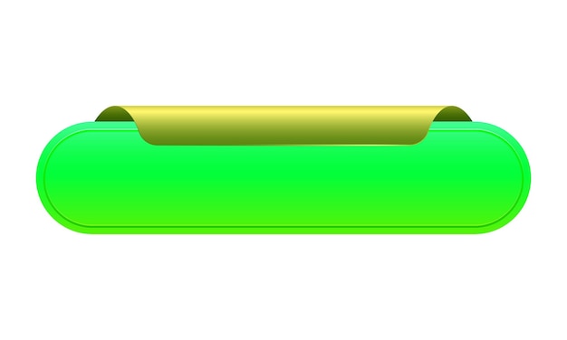 ribbon banner 3d render illustration of glossy rolled text box for title sign or advertising message