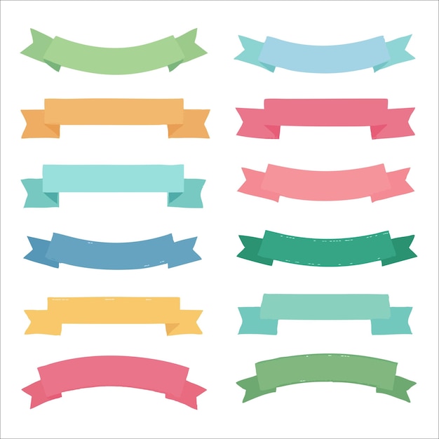 ribbons vector set of collection in different styles