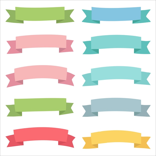 ribbons vector set of collection in different styles