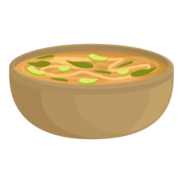 Rice soup icon cartoon vector Food dish Japanese meal