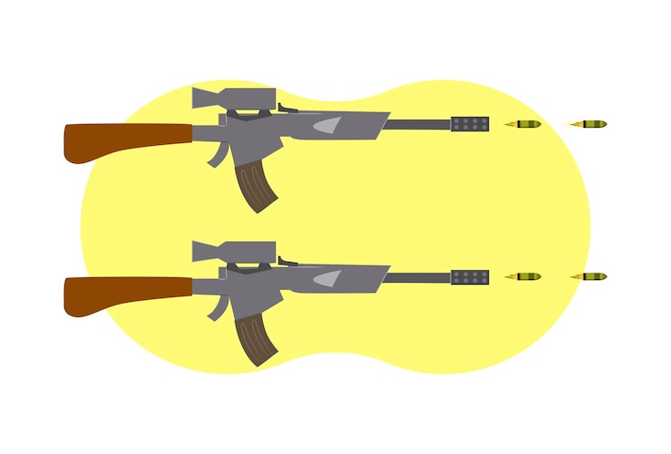 Vector rifle concept illustration stylish and beautiful