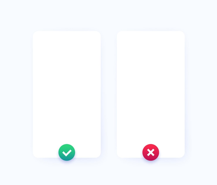 Vector right and wrong banner, vector design
