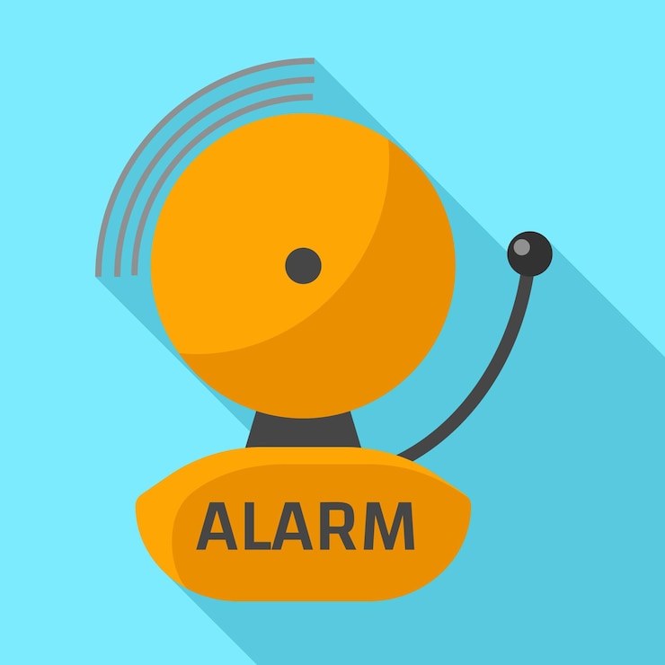 Vector ring alarm icon flat illustration of ring alarm vector icon for web design