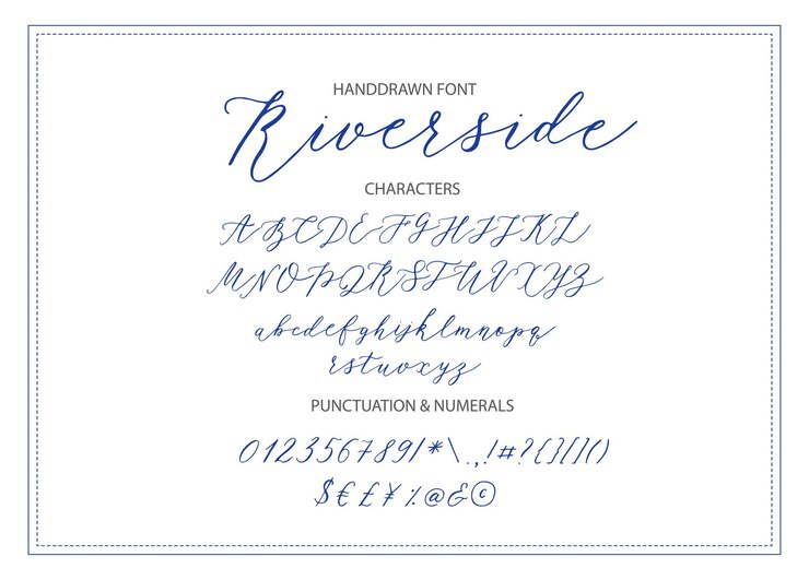 Riverside type calligraphy font