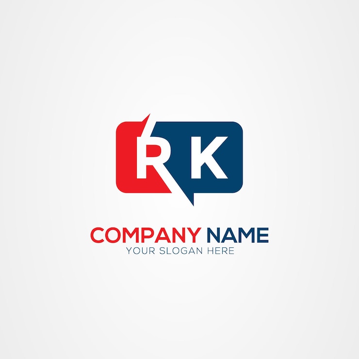 Vector rk or kr creative modern letters logo design element
