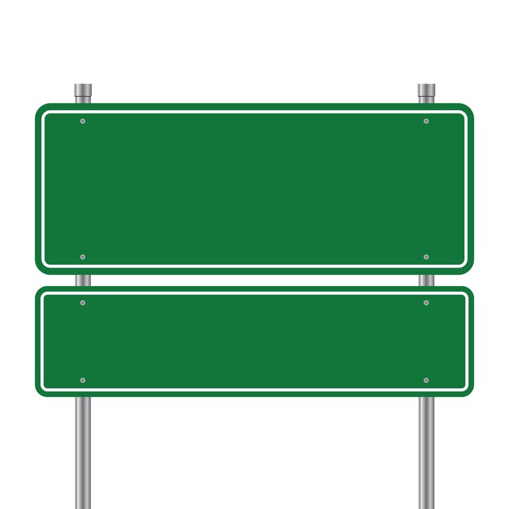 Vector road signs blank icon vector plate road signs template for direction