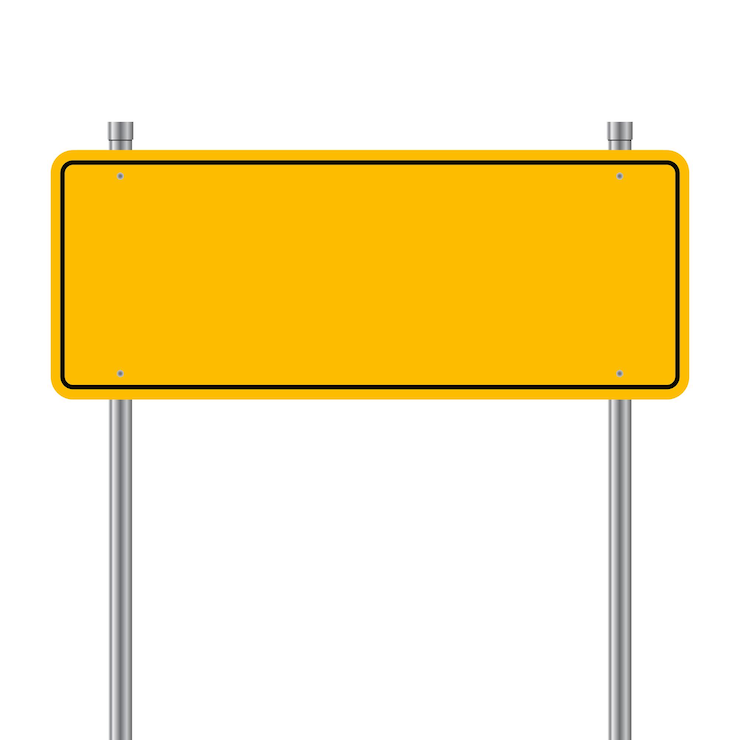 Vector road signs blank icon vector plate road signs template for direction