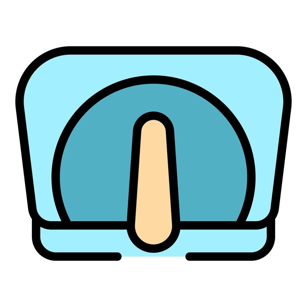Road windshield wiper icon outline vector Car windscreen Rain automobile color flat