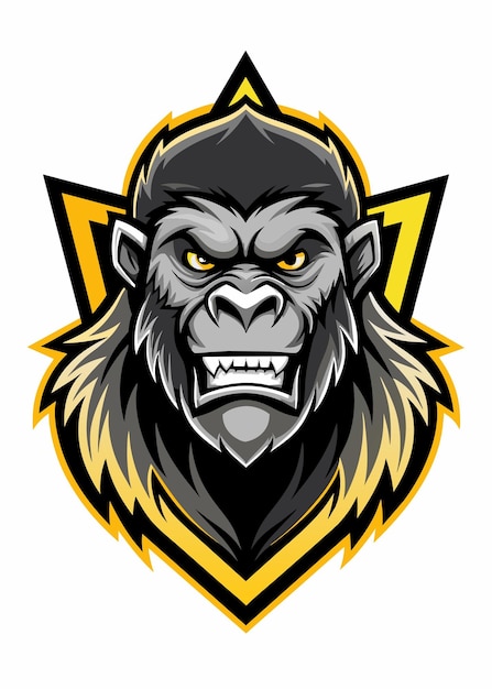 Roaring Gorilla for Esport Logo Vector