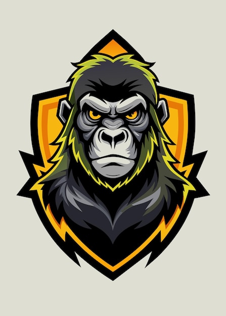 Roaring Gorilla for Esport Logo Vector