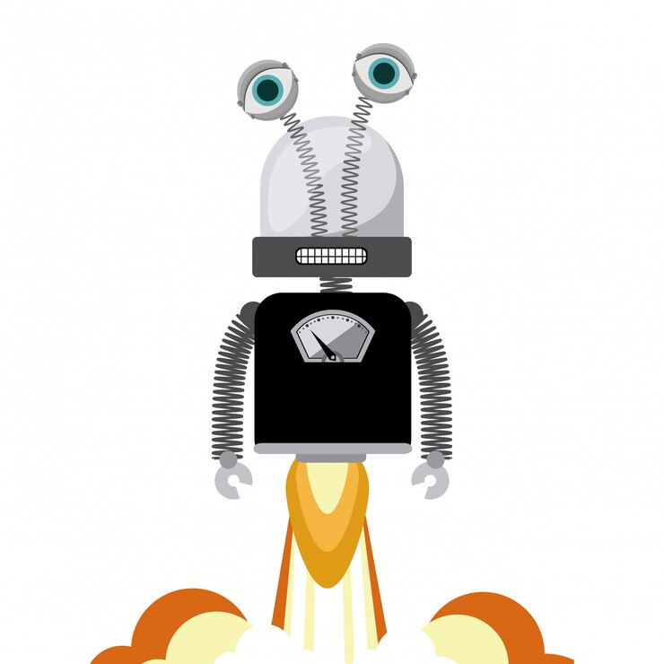 Vector robot illustration 