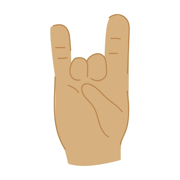 Rock n roll hand gesture music festival icon