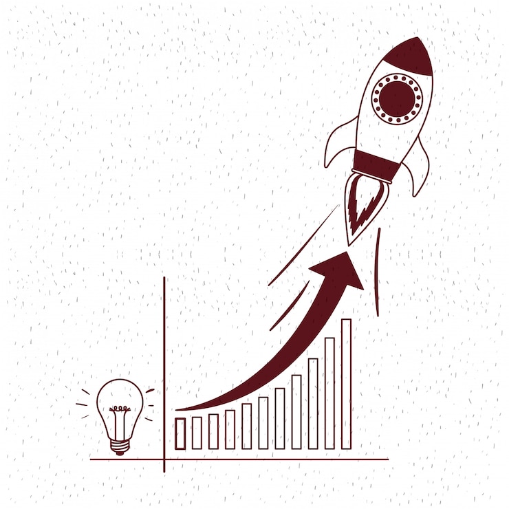 Vector rocket start up with bulb