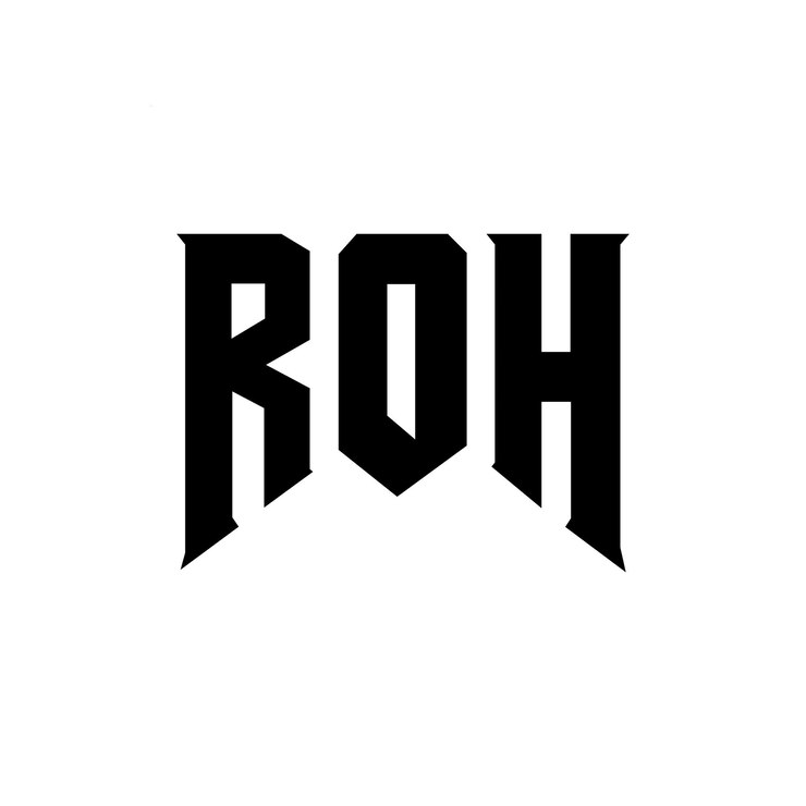 Vector roh letter logo design for technology company roh logo design black and white color combination roh logo roh vector roh design roh icon roh alphabet roh typography logo design