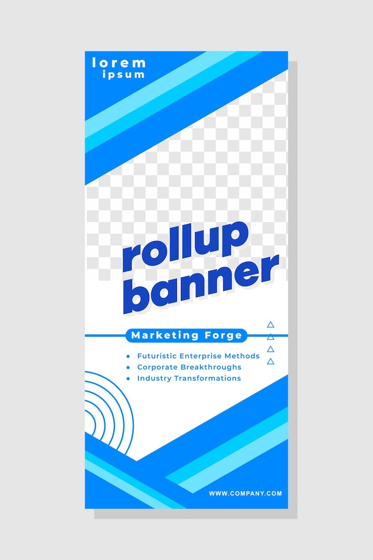 Vector roll up banner stand template design vector eps 10