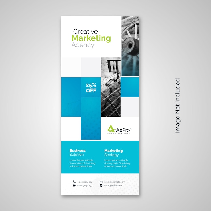 Vector rollup x-banner with boxes