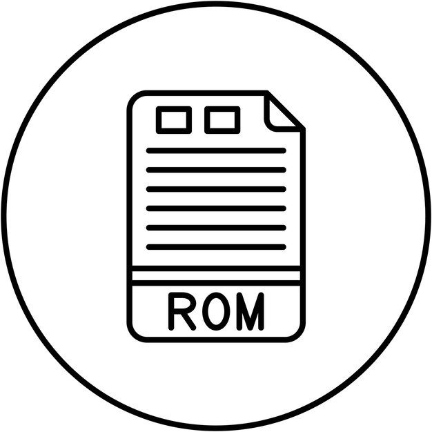 ROM icon vector image Can be used for File Formats
