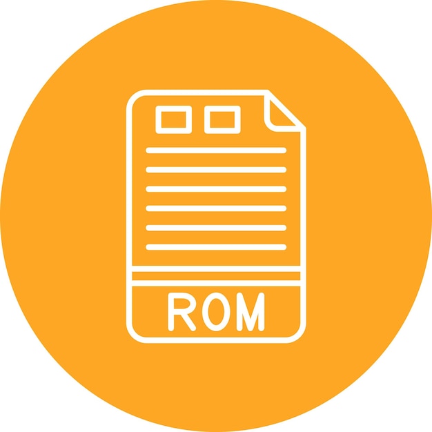 ROM icon vector image Can be used for File Formats