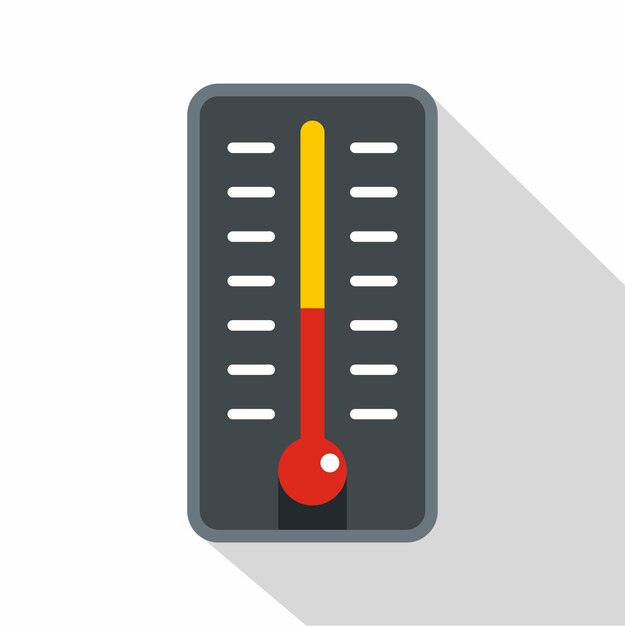 Room thermometer icon. Flat illustration of room thermometer vector icon for web