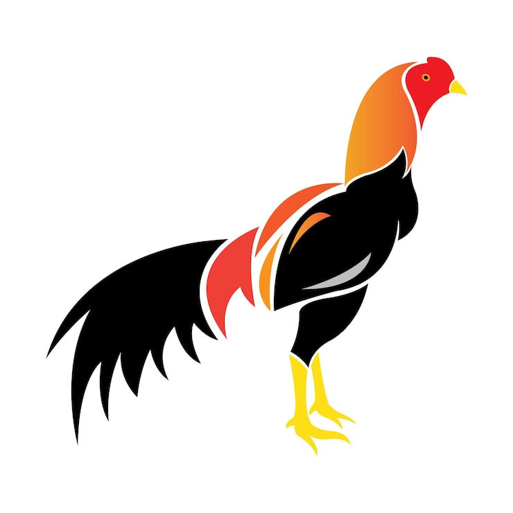 Vector rooster icon logo vector design template