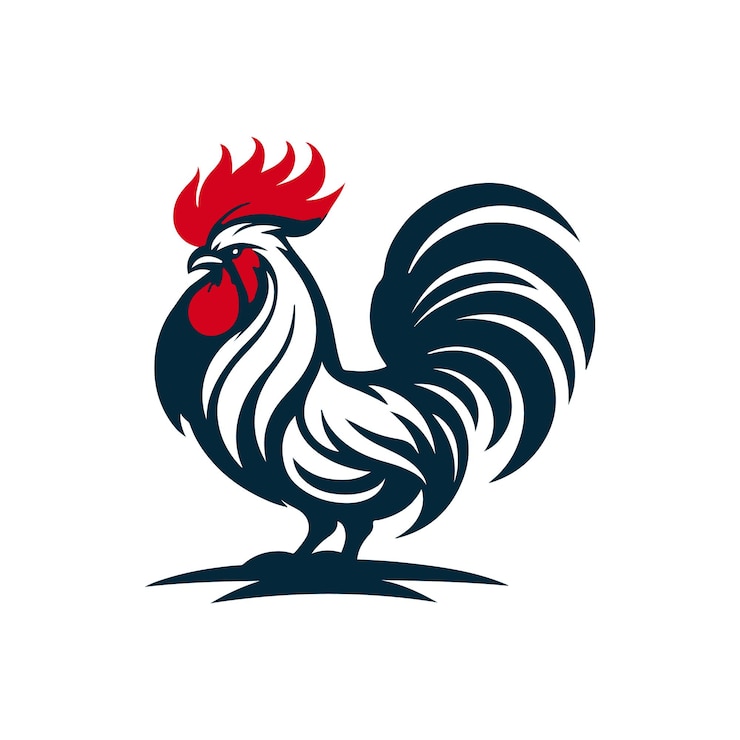 Vector rooster vector clip art isolated design illustration