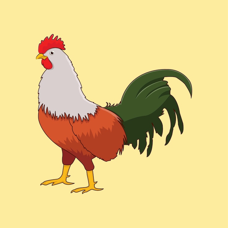 Vector rooster vector