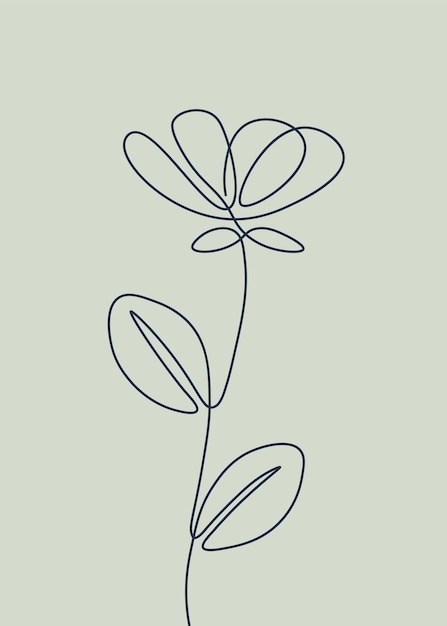 Rose Flower Outline Background