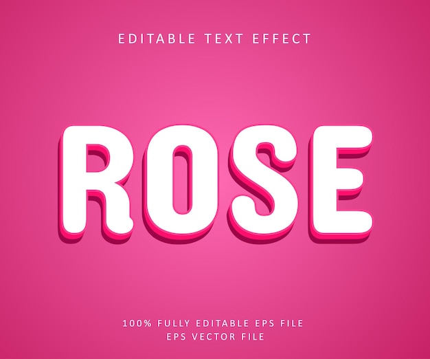 Rose logo editable text effect