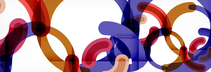 Vector round linear circle shapes background