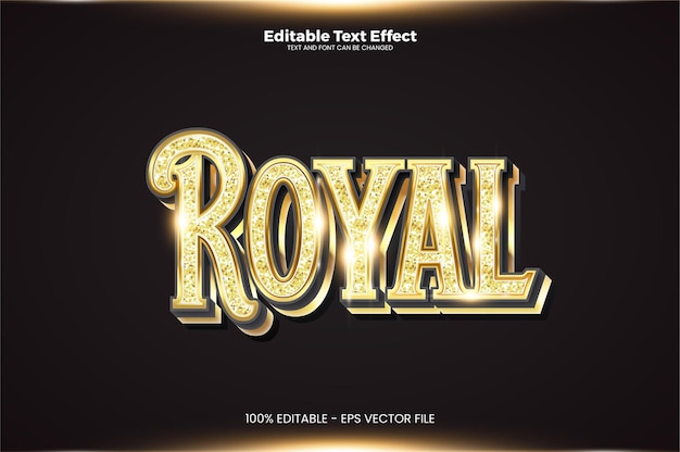 Royal editable text effect in modern trend style