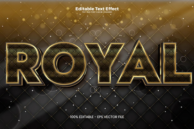 Royal editable text effect in modern trend style