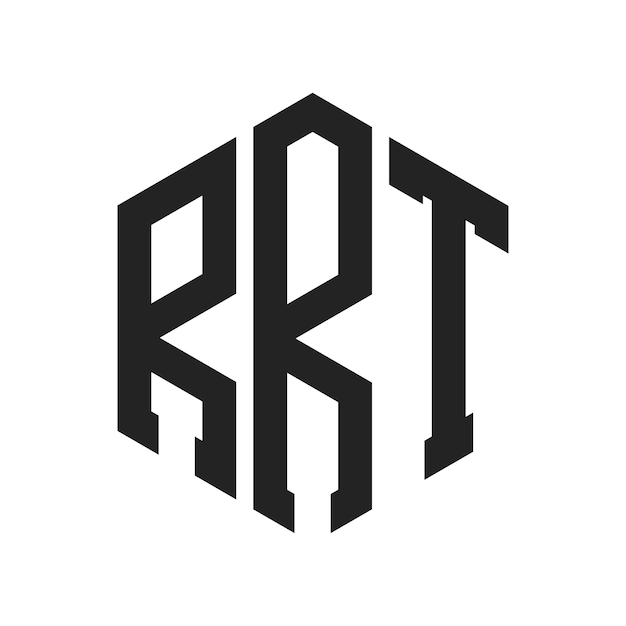 RRT Logo Design Initial Letter RRT Monogram Logo using Hexagon shape
