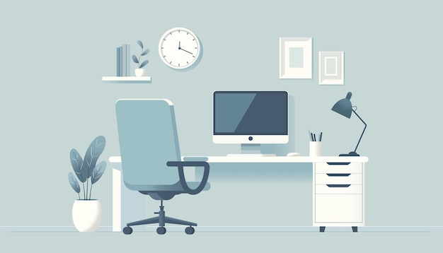 Ruang kantor kosong seni vektor