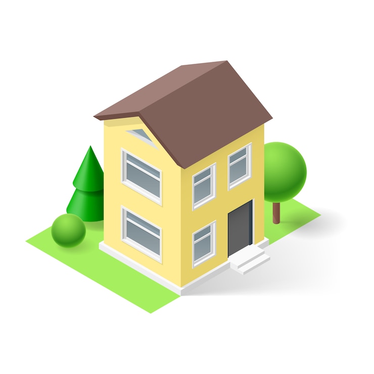Vector rumah isometrik