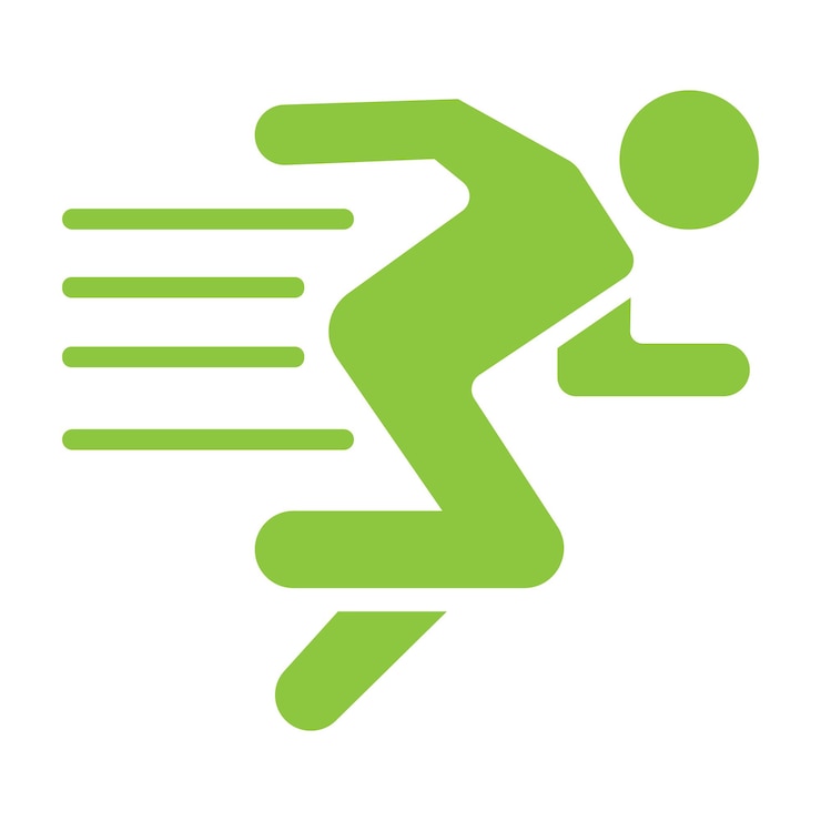 Vector run icon logo vector design template