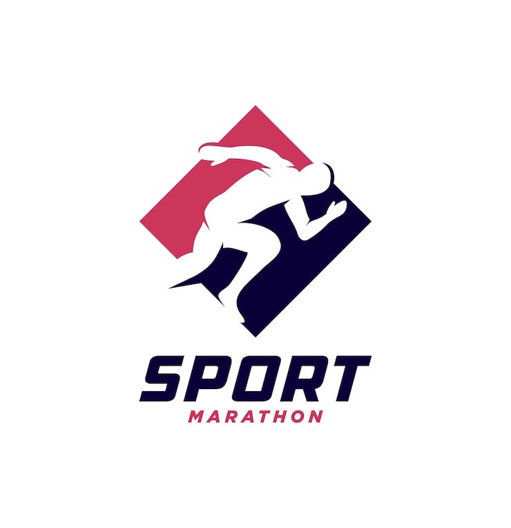 Vector running sprint logo design sport