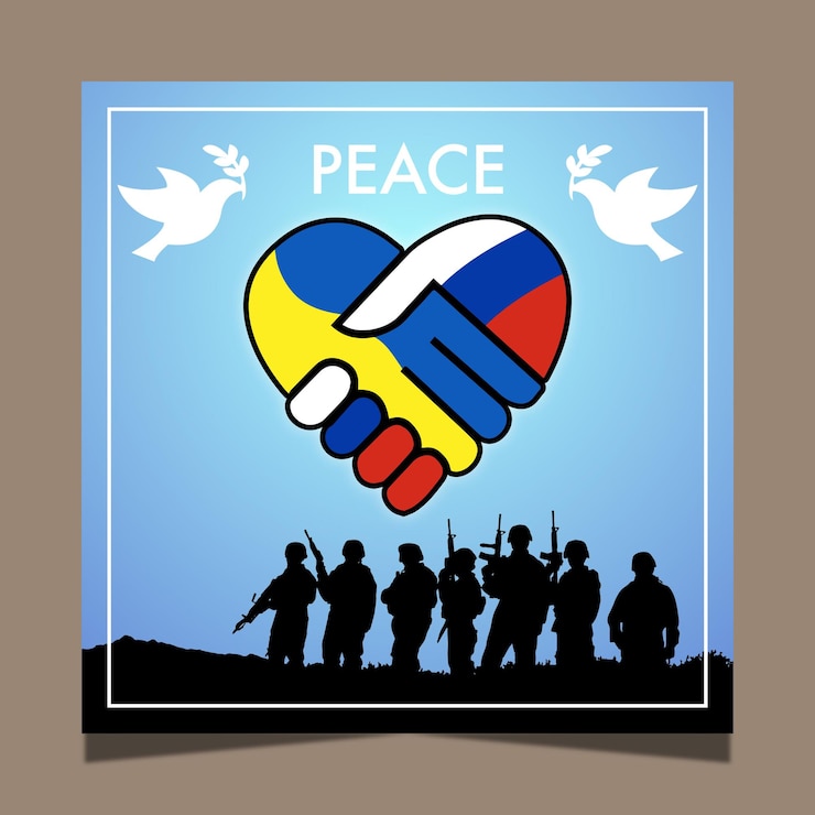 Vector rusia ukrain peace