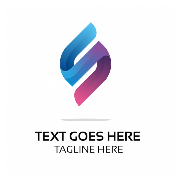 Vector s full color modern initial logo